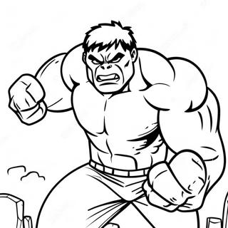 Hulk in Action Coloring Page | Hulk Among Us coloring page