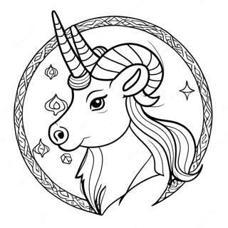 Capricorn Zodiac Sign Coloring Page | Capricorn coloring page
