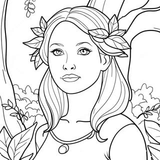 Naomi Lord in a Magical Forest Coloring Page | Naomi Lord coloring page