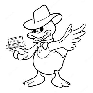 Darkwing Duck in Action Coloring Page | Darkwing Duck coloring page