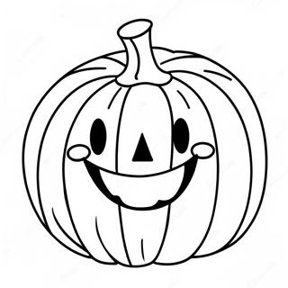 Smiling Pumpkin Face Coloring Page | Pumpkin Face coloring page