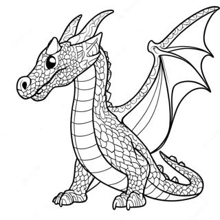 Fire-Breathing Dragon Coloring Page | Dragon Mania Legends coloring page