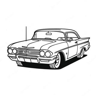 Chevy Impala Classic Car Coloring Page | Chevy Impala coloring page