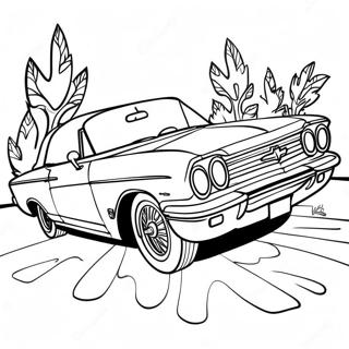 Chevy Impala Convertible Coloring Page | Chevy Impala coloring page