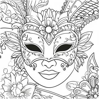 Masquerade Mask Coloring Page | Masquerade Mask coloring page