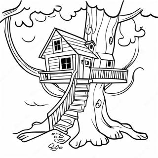 Baumhaus Geheimnisse Ausmalbild | Baumhaus Geheimnisse Ausmalbild