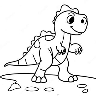 Dinosaur Footprint Coloring Page | Dinosaur Footprint coloring page