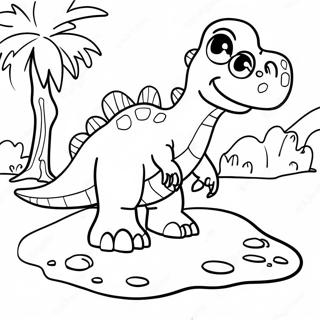 Large Dinosaur Footprint Coloring Page | Dinosaur Footprint coloring page