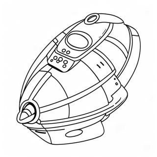 Science Fiction Spaceship Coloring Page | Science Fiction coloring page