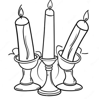 Shabbat Candle Lighting Coloring Page | Shabbat coloring page