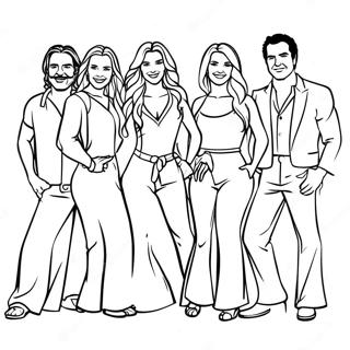 Mamma Mia Characters Coloring Page | Mamma Mia coloring page