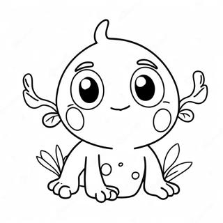 Cute Sprout Character Coloring Page | Sprout coloring page
