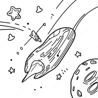 Meteor Shower Coloring Page | Meteor coloring page