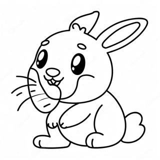 Bunny with Carrot Coloring Page | Bunny with Carrot coloring page