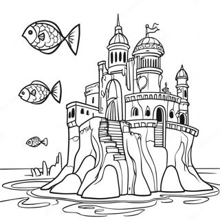 Mysterious Atlantis City Coloring Page | Atlantis The Lost Empire coloring page