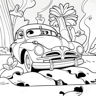 Hudson Hornet Classic Racing Car Coloring Page | Hudson Hornet coloring page