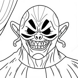 Scary Boogeyman in the Shadows Coloring Page | Boogeyman coloring page