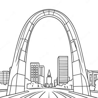 St Louis Arch Coloring Page | St Louis coloring page