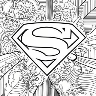 Classic Superman Logo Coloring Page | Superman Logos coloring page