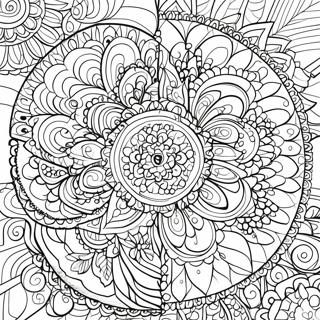 Relaxing Mandala 420 Coloring Page | 420 for Adults coloring page