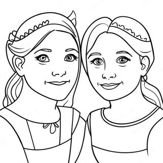 Three Sisters Coloring Page | Three Sisters coloring page