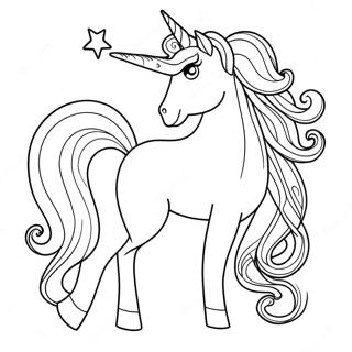 Princesa Unicornio Páginas para Colorear