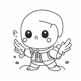 Dust Sans Coloring Page | Dust Sans coloring page