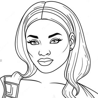 Megan Thee Stallion Coloring Page | Megan Thee Stallion coloring page