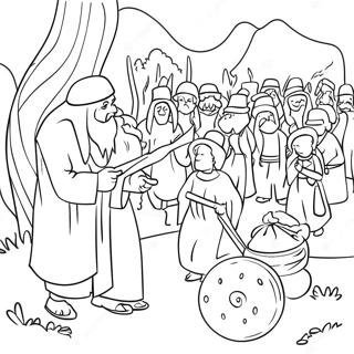 Colorful Deuteronomy Scenes Coloring Page | Deuteronomy coloring page