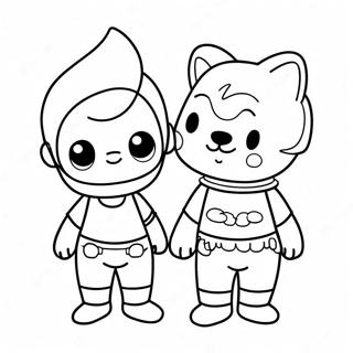 Cute Agere Characters Coloring Page | Agere coloring page