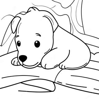 Cachorrinho Dormindo Páginas para Colorir