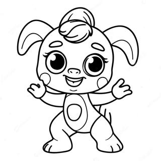 Cute Baby Bop Dancing Coloring Page | Baby Bop coloring page