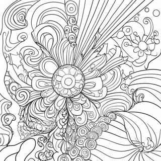 Galaxy Trippy Coloring Page | Galaxy Trippy for Adults coloring page
