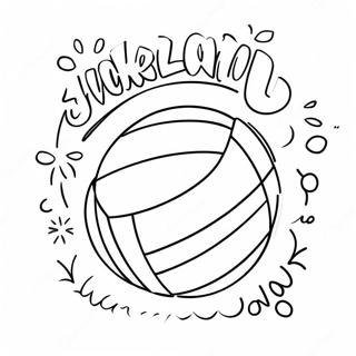 Cute Volleyball Quote Coloring Page | Cute Volleyball Quote coloring page