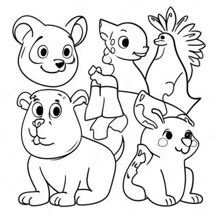 Colorful Animals Images Coloring Page | Images coloring page