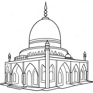 Mosque Coloring Page | Mosque coloring page