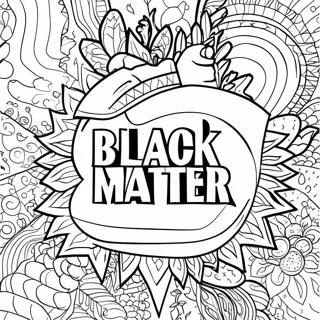 Black Lives Matter Logo Coloring Page | Black Lives Matter coloring page