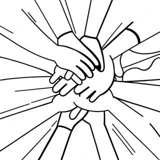 Diverse Hands Holding Together Coloring Page | Black Lives Matter coloring page