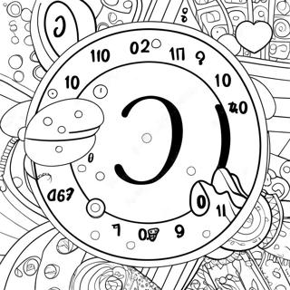 Countdown Coloring Page for Kids | Countdown coloring page