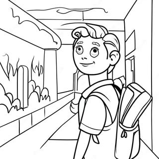 David Goes to School Coloring Page | David Goes to School coloring page