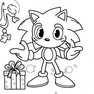 Sonic Christmas Coloring Page | Sonic Christmas coloring page