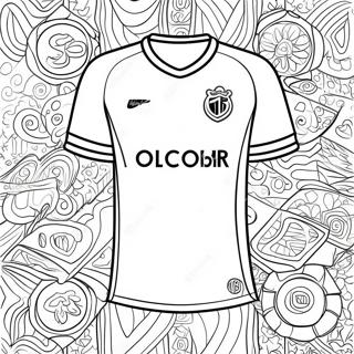 Colorful Soccer Jersey Design Coloring Page | Soccer Jersey coloring page