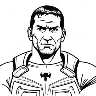 Punisher in Action Coloring Page | Punisher coloring page