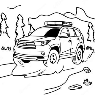 Toyota Highlander Off-Road Adventure Coloring Page | Toyota Highlander coloring page