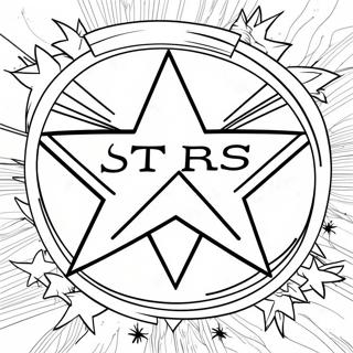 Dallas Stars Logo Coloring Page | Dallas Stars coloring page