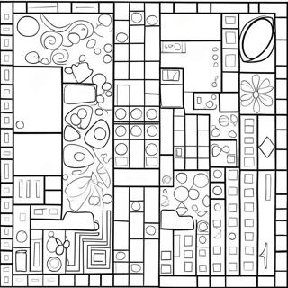 Colorful Tetris Shapes Coloring Page | Tetris coloring page