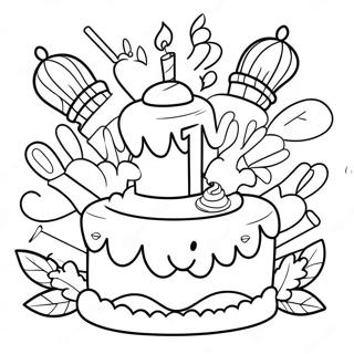 Happy 12th Birthday Coloring Pages