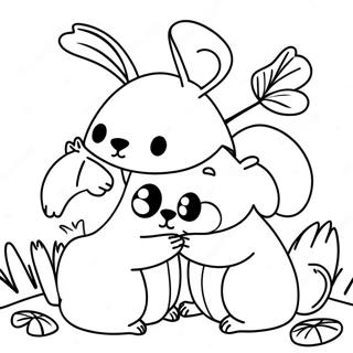 Cute Woodland Creatures Coloring Page | Woodland Animals coloring page
