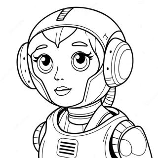 Girl Robot Coloring Page | Girl Robot coloring page