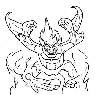 Fiery Demons Coloring Page | Hell coloring page